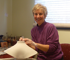 Ginnie Conrow in her studio